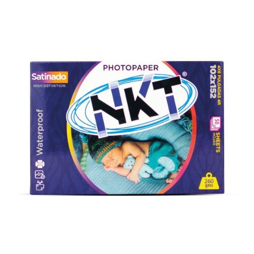 Papel Satinado 4x6 260gr. NKT 50pack Waterproof